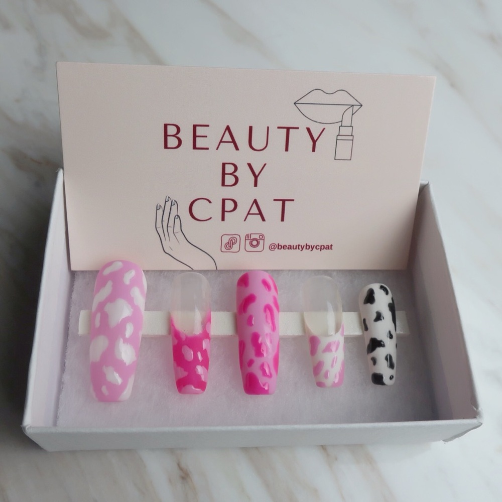 Handmade Cow Girl French Tip LUXURY PRESS ON NAILS